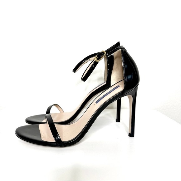 NWOT Stuart Weitzman Nudistsong Patent Leather Strapy Heels - Picture 3 of 6